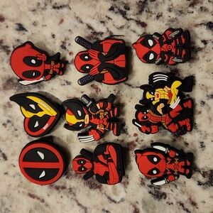 Deadpool and Wolverine Crocs Charms Jibbitz (Set of 9) Brand New